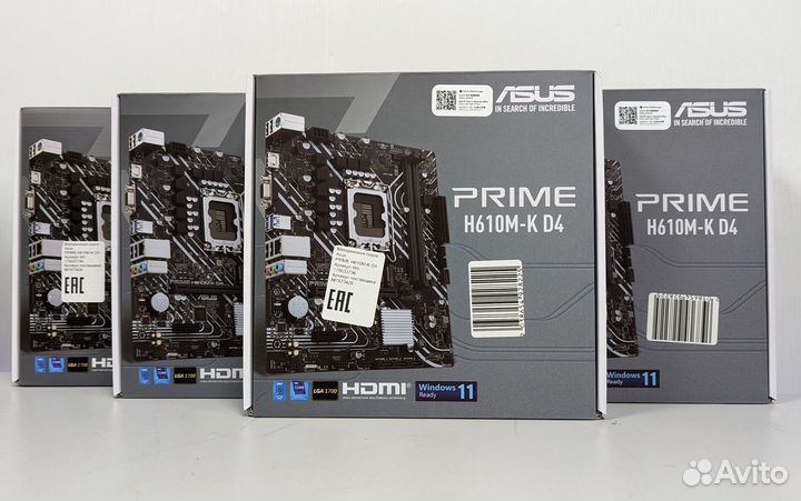 Материнская плата asus prime H610M-K D4 (новая)