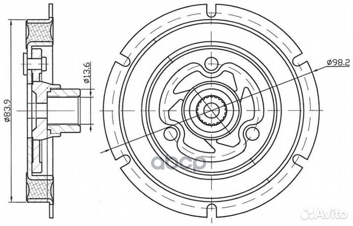 Пластина срывная муфты компрессора кондиц. для а/м