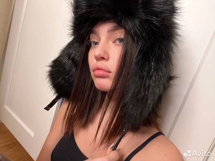 Шапка ушанка меховая y2k sk8 opium