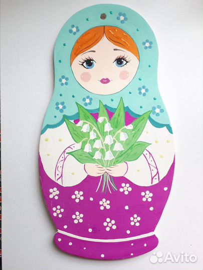 Доска разделочная расписная