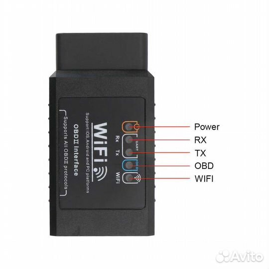 Сканер ELM327 OBD2 Wi-Fi V1.5