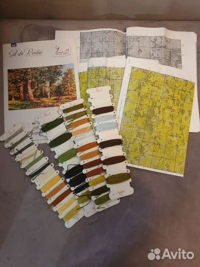 Остатки наборов для вышивки