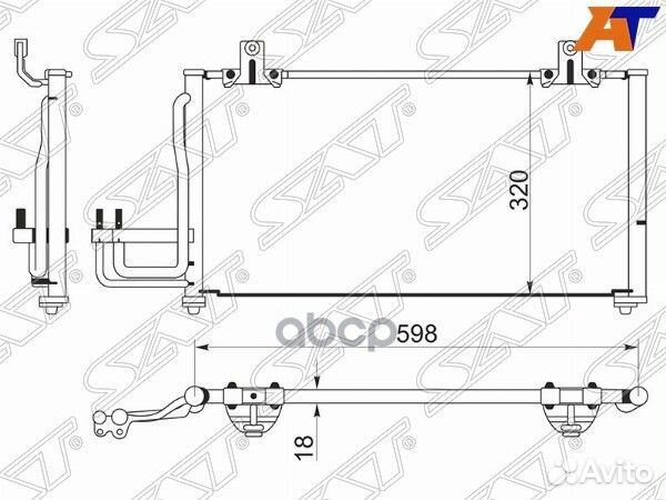 Радиатор кондиционера Kia Sephia 96-04 / Shuma