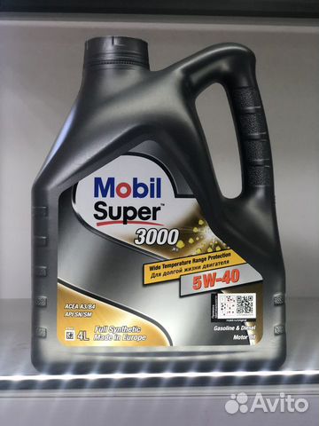 Mobil Super 3000 5w40 (4л) Бесплатная замена