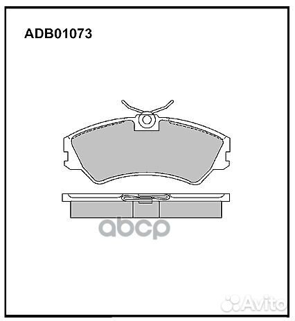 Колодки тормозные дисковые ADB01073 allied nippon