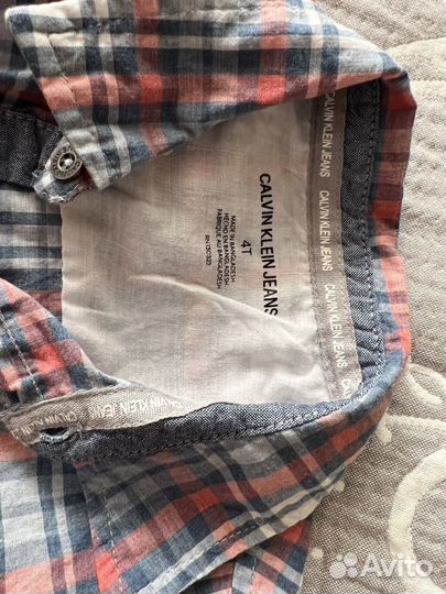 Летний Костюм шорты и рубашка Calvin Klein 4T