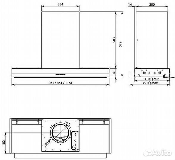 Вытяжка falmec virgola touch NRS 60