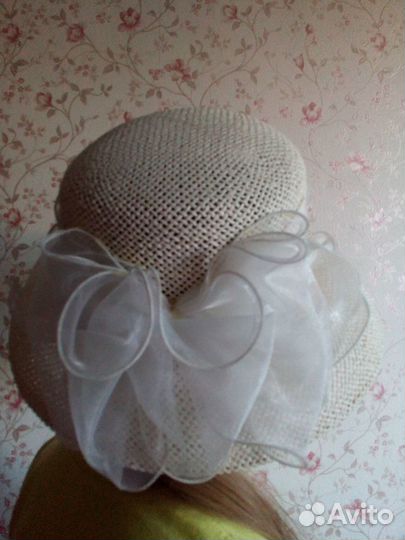 Шляпка из рисовой соломки