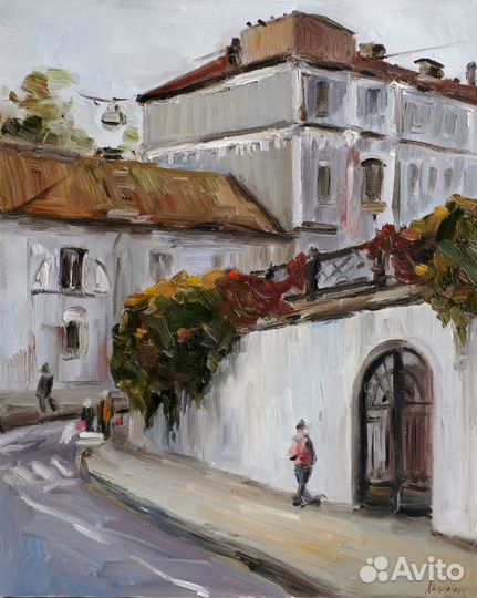 Картина маслом. Хохловский переулок, этюд