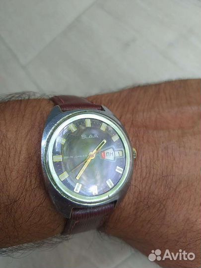 Часы слава СССР. Механика. Обслужены