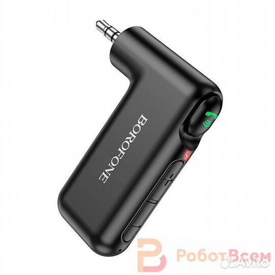 Трансмиттер ресивер Bluetooth AUX, borofone BC35 - черный