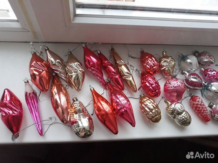 Елочные игрушки ссср,стекло