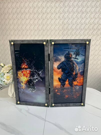 Нарды ручной работы со стеклом 