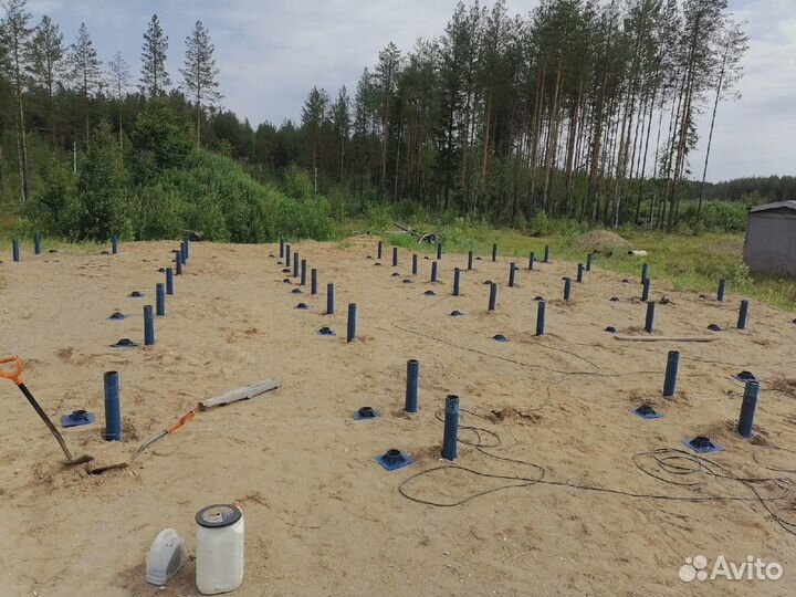 Монтаж винтовых свай