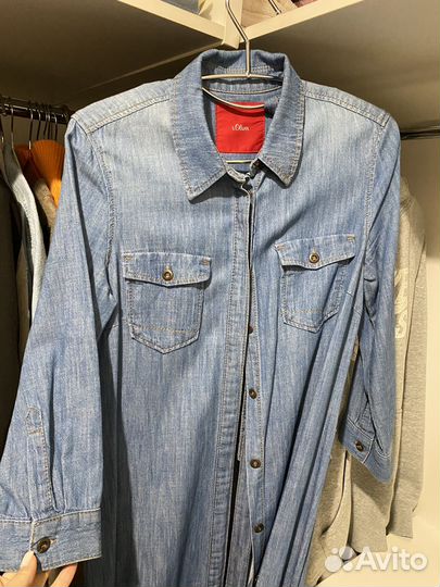 Джинсовое платье рубашка