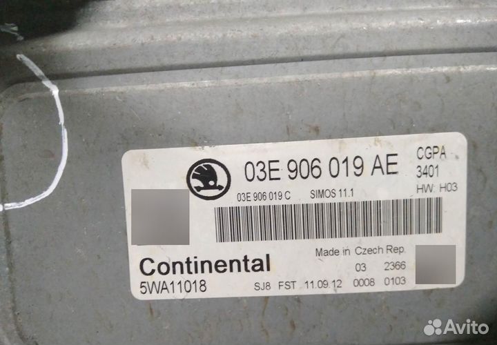 Блок управления двигателя бу Skoda Fabia 2 (1,2) OEM 03E906019AE