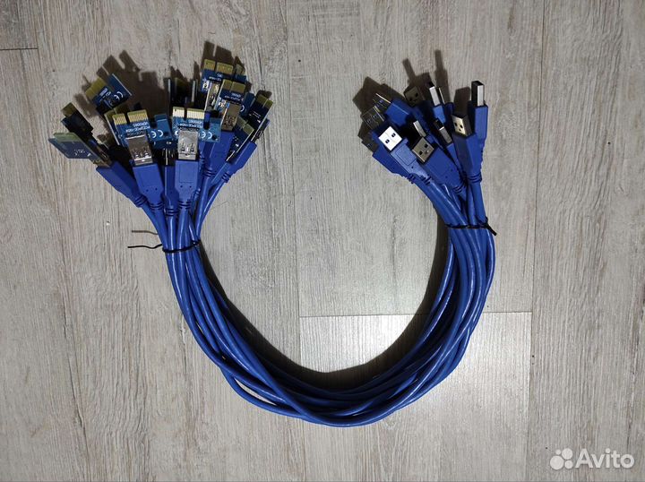 Райзер pci-e SATA 6 pin, molex