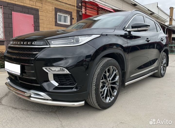 Защита перед бампера двойная Chery Exeed TXL 2020