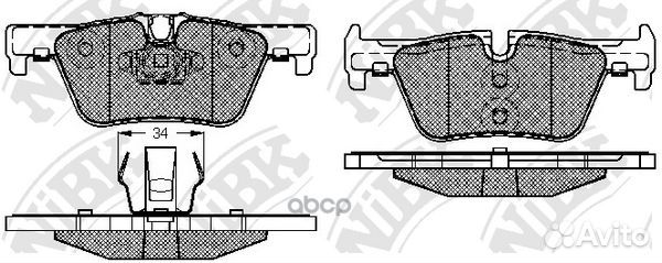 Колодки зад. BMW 1 series F20 PN32002 NiBK