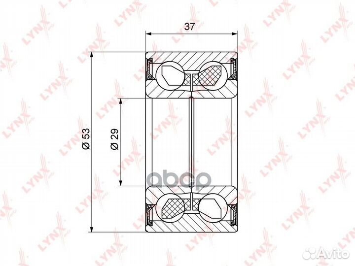 Подшипник ступицы колеса зад прав/лев WB1176 L