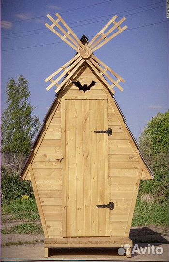 Дачный туалет с декором и установкой GHC