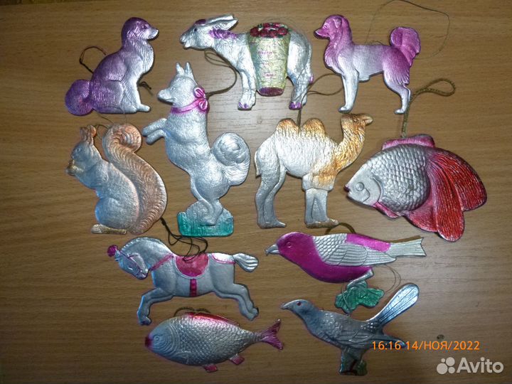 Елочные игрушки СССР картон
