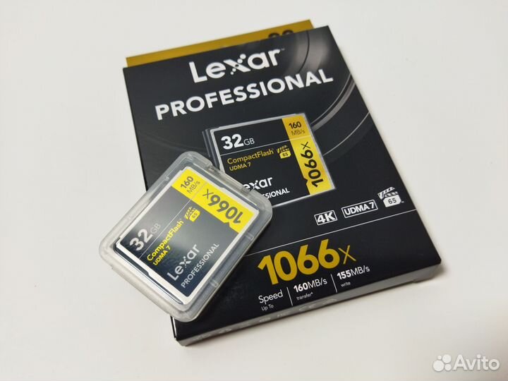 Карта памяти CompactFlash 32Gb Lexar Pro CF 1066x