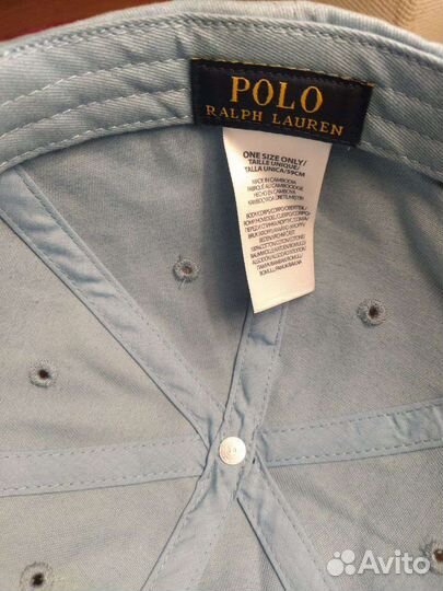 Кепка polo ralph lauren голубая