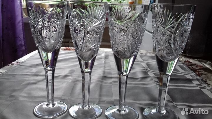 Фужеры,рюмки хрустальные СССР