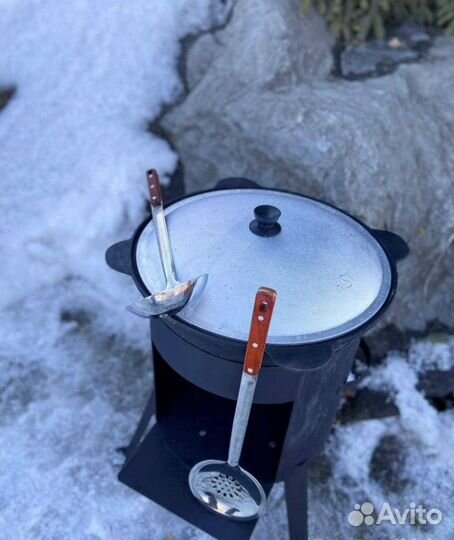 Казaн чyгунный узбeкский 10л