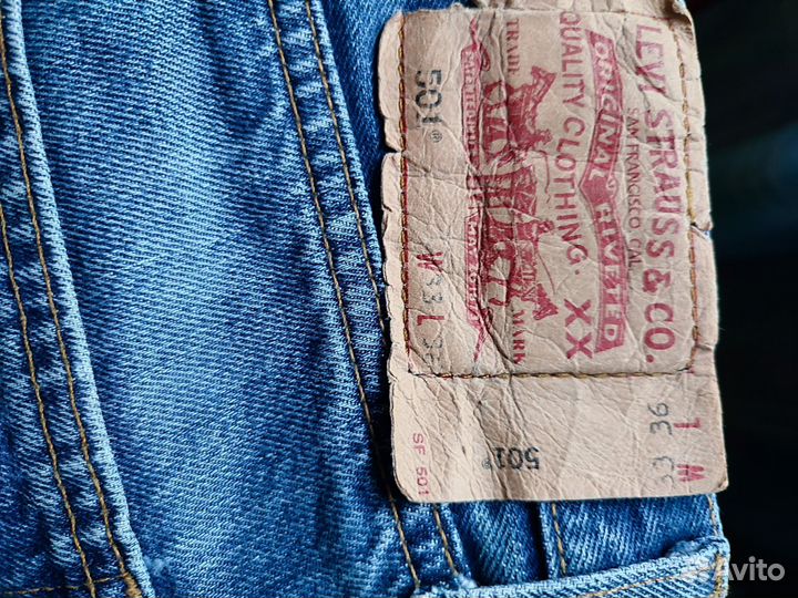 Мужские джинсы Levi's 501 W33L36