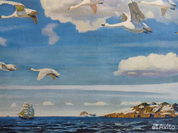 Печать на холсте, картина Рылова