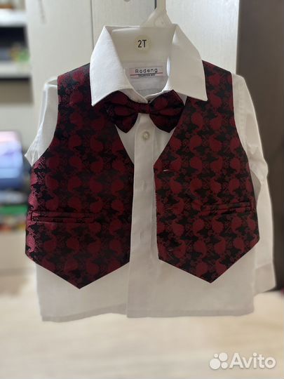 Детский праздничный костюм брюки, рубашка, жилет