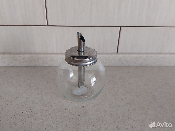 Сахарница с дозатором стекло металл