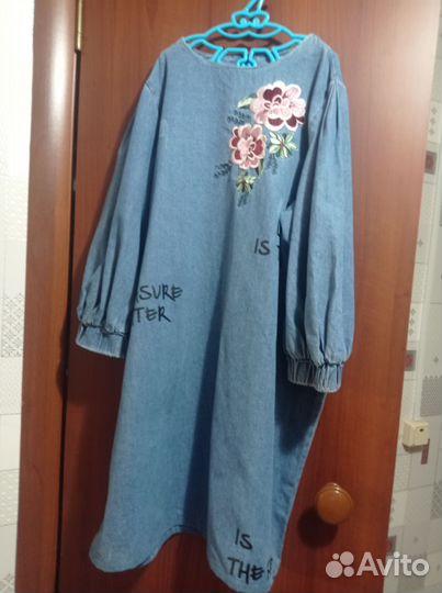 Джинсовое платье женское 46 48