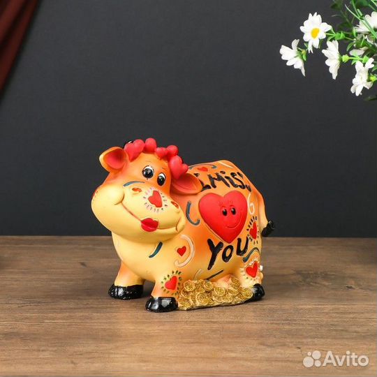 Копилка счастливая телочка