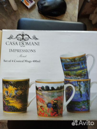 Набор из 4-х кружек casa domani фарфор