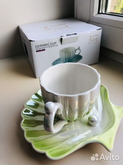 Чашка с блюдцем Lenardi фарфор