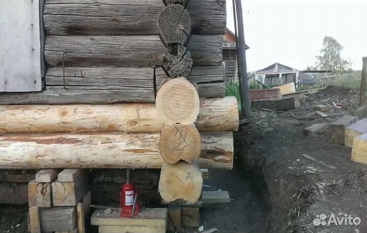 Замена венцов, лаг, подъем дома Ремонт пола