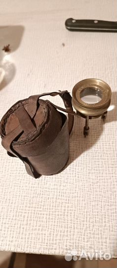 Антикварная 1910 военная английская лупа для карт