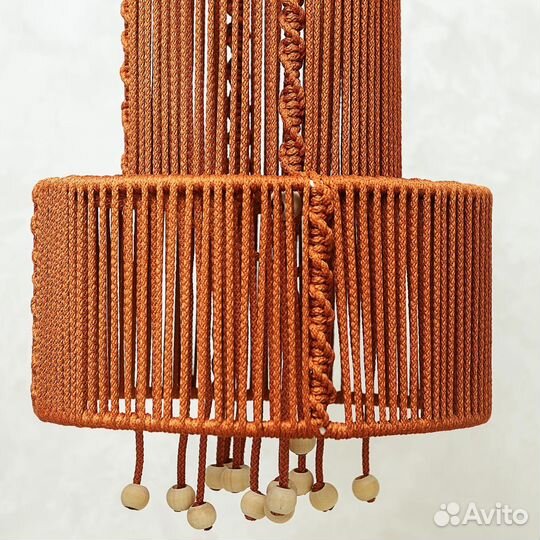 Плетеный абажур