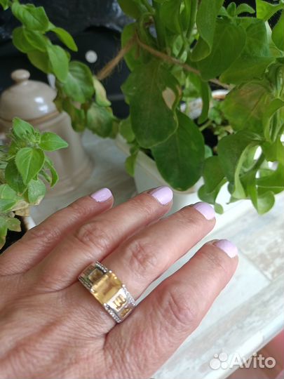 Перстень с цитрином 18