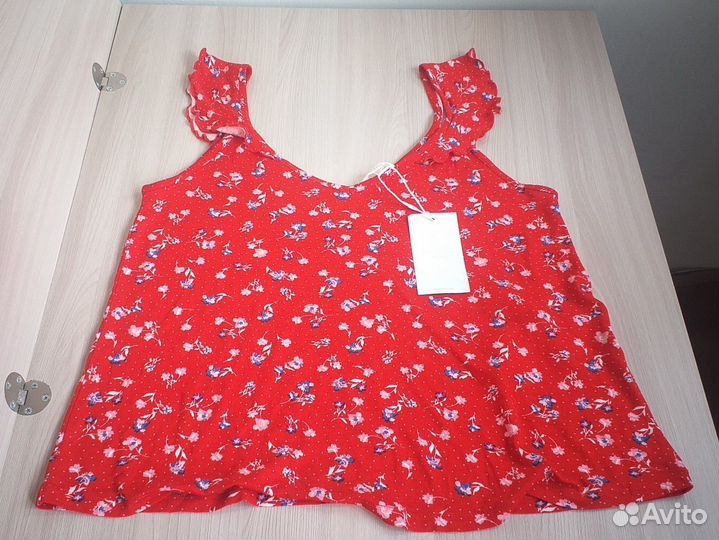 Майка топ синий и красный