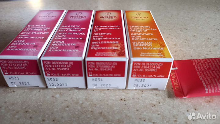 Weleda набор, масло д/тела и гель д/душа в