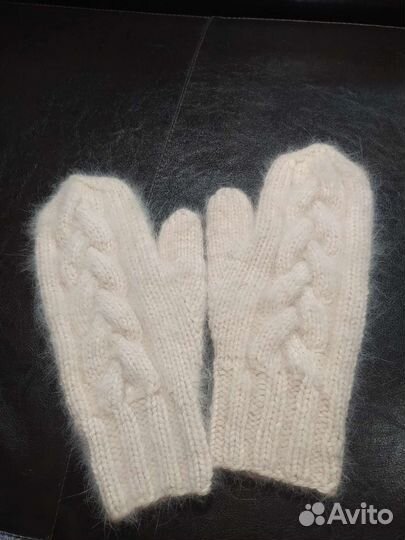 Варежки из пуха норки