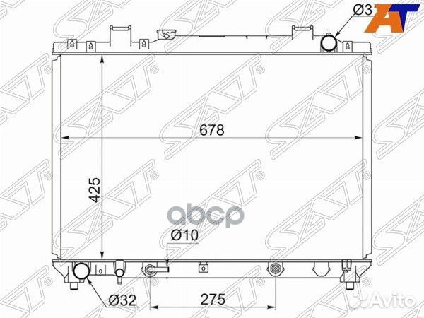 Радиатор Toyota Town Ace 96-08 TY0050-1.8 Sat