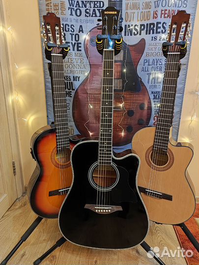 Гитара электроакустика новая hohner hw230 +чехол