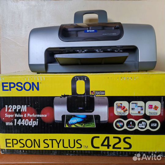 Принтер струйный Epson Stylus C42S, цветн., A4