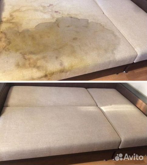 Глубокая чистка диванов, матрасов (запахи, пятна)