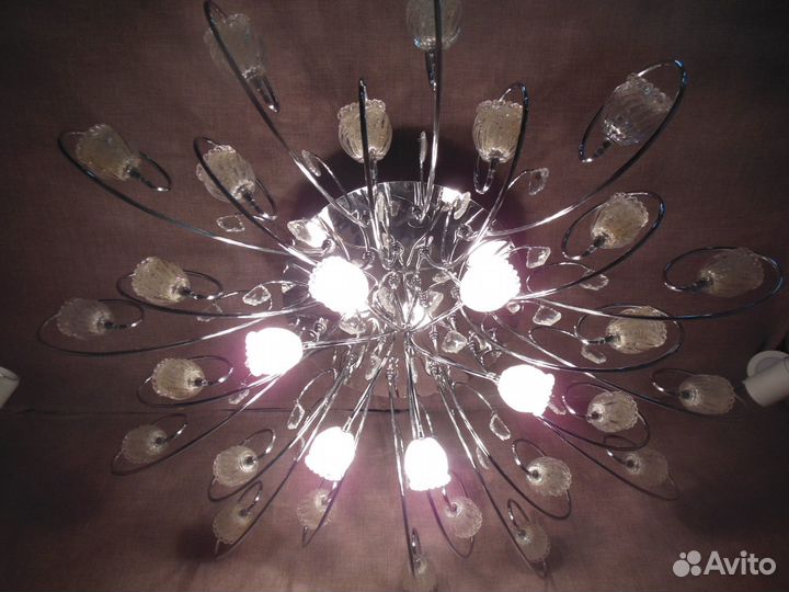 Люстра Потолочная Галоген - 6046/30S хром